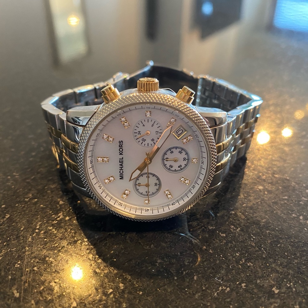Michael Kors Two-Tone Oversized Watch